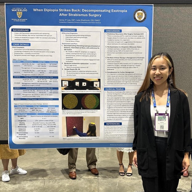 New graduate Jenny Lee presenting her poster for Academy’s Residents Day Poster Program. 
