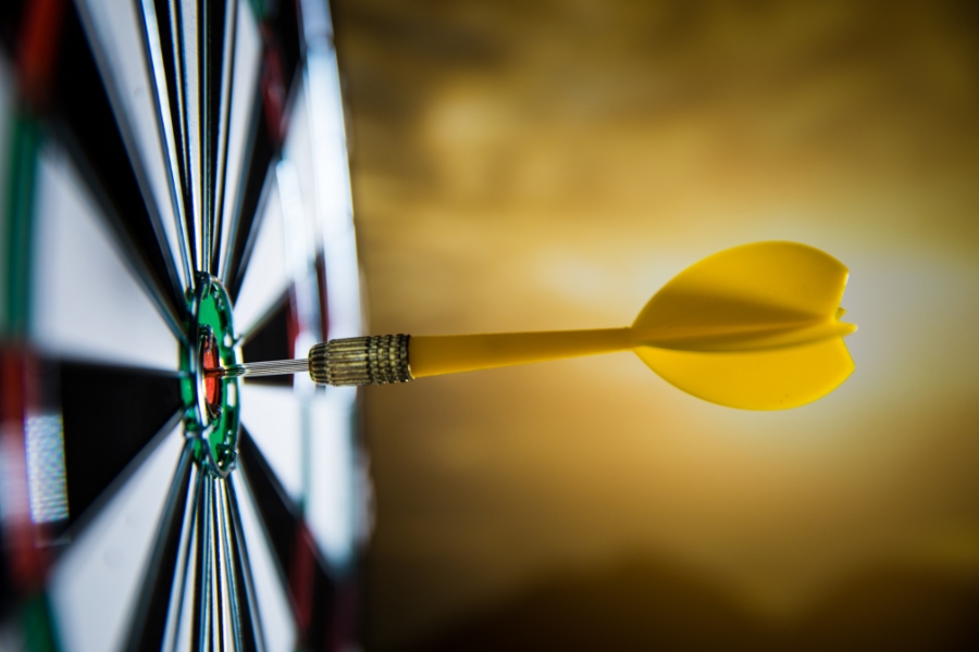 dartboard with a bullseye 