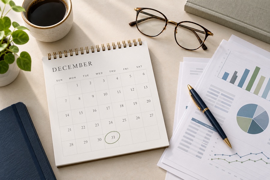 December calendar and financial planning image for Roxanne Arnal Oct 2026 ECBC